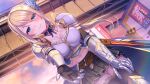  aqua_eyes armor blonde_hair braids cattleya_(kukkorodays) game_cg inui_waon kukkorodays qureate sword thighhighs weapon 