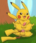  anal anal_orgasm anal_penetration balls blush duo ejaculation feral feral_on_feral genitals hands-free hi_res looking_pleasured male male/male male_penetrated male_penetrating male_penetrating_male mincheeto nintendo open_mouth penetration pikachu pok&eacute;mon pok&eacute;mon_(species) video_games 