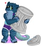  absurd_res alpha_channel anthro bottomwear clothing didelphid gym_bottomwear gym_clothing gym_shorts hi_res male mammal marsupial midnightmeowth shirt shorts solo tank_top topwear trash_can 