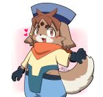  &lt;3 2020 anthro bandanna bandanna_on_neck brown_body brown_eyes brown_fur canid canine canis clothing cute_fangs domestic_dog freddie_(gundam_build_divers_re:rise) fur gloves gundam gundam_build_divers_re:rise handwear headgear headwear hinako_iroiro kemono kerchief looking_at_viewer male mammal open_mouth simple_background solo standing young 