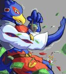  anthro arexualex avian bird canid canine clothing duo falco_lombardi fox fox_mccloud growth male mammal money nintendo star_fox suspiciously_wealthy_furry togepi1125 torn_clothing video_games 