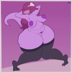  2021 absurd_res anthro belly big_butt blush bodily_fluids breasts butt clitoris clothing deep_navel deltarune dinosaur drooling english_text female front_view genitals hair hair_over_eyes hands_behind_head hi_res huge_butt huge_hips huge_thighs hyper hyper_butt hyper_hips hyper_thighs legwear legwear_only long_hair love_handles mostly_nude navel non-mammal_breasts non-mammal_nipples obscured_eyes open_mouth open_smile overweight overweight_anthro overweight_female pigeon_toed pink_body pink_scales pubes purple_hair pussy reptile saliva scales scalie segamenaces sharp_teeth signature simple_background smile solo squish standing stockings stockings_only susie_(deltarune) teeth text thick_tail thick_thighs thigh_highs thigh_squish video_games wide_hips 