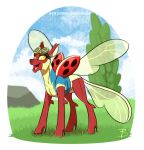 alpha_channel arthropod changeling clothing coccinella_(oc) detailed_background eyewear fan_character female friendship_is_magic goggles hasbro hi_res insect_wings inuhoshi-to-darkpen my_little_pony open_mouth outside skinsuit solo tight_clothing wings 