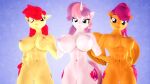  16:9 3d_(artwork) 4k abs absurd_res anthro anthrofied apple_bloom_(mlp) big_breasts breast_size_difference breasts digital_media_(artwork) female flushthebatsanta friendship_is_magic group hand_on_hip hasbro hi_res muscular muscular_female my_little_pony nipples nude scootaloo_(mlp) sweetie_belle_(mlp) widescreen 