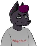  1:1 alpha_channel anthro canid canine canis clothed clothing colored fur hair looking_at_viewer male mammal simple_background solo the_furry_artist wolf 