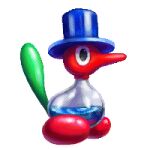  1:1 ambiguous_gender clothing cortoony digital_creature drinking_bird hat headgear headwear nintendo pok&eacute;mon pok&eacute;mon_(species) porygon2 solo top_hat video_games 