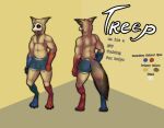  4_toes anthro butt canid canine clothed clothing digital_media_(artwork) english_text feet fox gesture hand_behind_back hi_res male mammal mask model_sheet paws profanity reference_image simple_background skull_mask slightly_chubby standing text toes transculent treep_(treepho0f) treepho0f underwear 