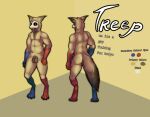  4_toes anthro butt canid canine digital_media_(artwork) english_text feet fox gesture hand_behind_back hi_res male mammal mask model_sheet nude paws profanity reference_image simple_background skull_mask slightly_chubby standing text toes transculent treep_(treepho0f) treepho0f 