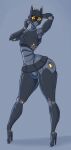  absurd_res bottomwear clothing female hi_res humanoid machine pose robot saidra skirt solo standing strafe thick_thighs 