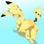  anthro big_breasts big_butt breasts butt celeste_(roughfluff) female hi_res looking_at_viewer looking_back nintendo nipple_piercing nipples nude piercing pikachu pok&eacute;mon pok&eacute;mon_(species) rear_view solo somescrub video_games 