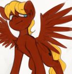  equid equine feral hasbro male mammal marsminer my_little_pony pegasus simple_background smug solo soul_harmony wings 