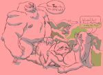  2021 absurd_res anal anthro belly bigfoot blush cartoon_network charlie_(wbb) english_text genitals giant_panda group group_sex haxsmack hi_res male male/male mammal muscular muscular_male nipples oral overweight overweight_male panda_(wbb) penis ralph_(wbb) sex sketch text threesome ursid we_bare_bears 