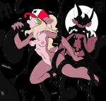  absurd_res anthro baseball_cap cervid clothing female groping_breasts hat headgear headwear hi_res mammal oral oral_penetration penetration ponporio_(artist) scut_tail solo tentacle_in_mouth tentacle_penetration tentacles 