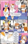  9:14 absurd_res anthro big_breasts breasts clothed clothing comic dairy_products english_text female food group headgear headwear hi_res milk notebook nurse_clothing nurse_headwear nurse_uniform phone phone_call robe rouge_the_bat sonic_adventure sonic_the_hedgehog_(series) text tikal_the_echidna tinydevilhorns uniform vanilla_the_rabbit 