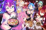  &gt;_&lt; 6+girls ;p ^_^ ^o^ absurdres ahoge alcohol animal_ears bacon bandaid bandaid_on_nose bangs bare_shoulders beer beer_mug black_gloves blonde_hair blue_eyes blue_hair blue_nails blush bowl bracelet breasts bridal_gauntlets bsapricot_(vtuber) buckle cat_ears cat_girl choker choko_(cup) cleavage closed_eyes collarbone commentary commission crop_top cross-laced_clothes cross-laced_top cup demon_girl demon_horns detached_collar dish dragon_girl dragon_horns dragon_tail eating english_commentary everyone eyebrows_visible_through_hair fang food food_in_mouth gloves gradient_hair green_hair hair_between_eyes hair_ornament hand_on_another&#039;s_head hardboiled_egg headphones heart heart_ahoge heart_choker heart_hair_ornament highres hime_hajime holding holding_bowl holding_cup holding_food horns huge_breasts ironmouse jewelry jitome jug large_breasts long_hair looking_at_viewer looking_back medium_breasts medium_hair melody_(projektmelody) miniskirt mug multicolored_hair multiple_girls nail_polish navel noodles nori_(seaweed) nyatasha_nyanners off-shoulder_shirt off_shoulder one_eye_closed orange_eyes phibonnachee pink_hair ponytail pout power_symbol projektmelody purple_eyes purple_hair purple_horns purple_nails ramen red_hair ring saucer screw_hair_ornament see-through sheer_clothes shirt side_ponytail sidelocks signature silvervale sitting skin_fang skirt smile spiked_bracelet spikes standing sushi table tail taiyaki teabag teacup thigh_strap tiara tongue tongue_out turtleneck two-tone_hair vshojo wagashi zentreya_(vtuber) 