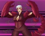  2019 5:4 animal_humanoid arachnid arachnid_humanoid arthropod arthropod_humanoid big_breasts black_eyes breasts claws clothing english_text eyebrows female hair hi_res humanoid looking_at_viewer masters_of_the_universe mattel mightycock_(artist) netflix scorpia_(she-ra) scorpion_humanoid scorpion_tail she-ra_and_the_princesses_of_power short_hair shoulder_guards signature solo stinger text thick_eyebrows uniform white_hair 