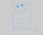  abs alien anthro bottomwear clothing disney experiment_(lilo_and_stitch) lilo_and_stitch male muscular muscular_anthro muscular_male nipples pecs shorts solo stitch_(lilo_and_stitch) vandroiy 