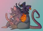  angry anthro blush clothing duo ear_tag embarrassed fan_character flitting gloves handwear kat-astrophiic mad_rat_(character) mad_rat_dead male male/male mammal murid murine rat rodent 
