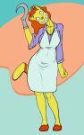  anthro big_breasts breasts cleavage clothed clothing crazy_eyes curvy_figure domestic_cat dr._hutchison felid feline felis female hi_res hook_hand insane mammal nickelodeon rocko&#039;s_modern_life solo wide_hips wsad_(artist) 