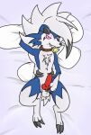  animal_genitalia balls bedding bedding_background candyumbry condom condom_in_mouth feral genitals looking_at_viewer lycanroc male midnight_lycanroc nintendo paws penis pillow pok&eacute;mon pok&eacute;mon_(species) sexual_barrier_device shiny_pok&eacute;mon simple_background solo teeth video_games 