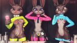  2021 anthro braces breasts cellphone clothing digital_media_(artwork) disney facial_piercing female garter_belt garter_straps genitals judy_hopps lagomorph legwear leporid mammal nipples nose_piercing nose_ring phone piercing pixelsketcher pussy rabbit selfie thigh_highs thong tongue tongue_out underwear zootopia 