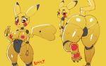  16:10 absurd_res animatronic anthro big_breasts breasts butt female five_nights_at_freddy&#039;s five_nights_at_freddy&#039;s_2 genitals hi_res lewnoli looking_at_viewer machine mammal nintendo nipples pikachu pok&eacute;mon pok&eacute;mon_(species) pussy robot rodent simple_background solo toy_chica video_games widescreen 