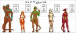  absurd_res anthro athletic balls big_breasts big_penis breasts canid canine curvy_figure english_text equid equine female fox genitals group hi_res horn lineup lizard male mammal model_sheet muscle_tone muscular muscular_male penis pussy reptile scalie slim text wsad_(artist) 