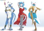  2020 anthro canid canine canis cosplay female group hi_res mammal viejillox wolf 