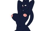  animated anthro areola barely_visible_genitalia barely_visible_pussy big_breasts breasts dark_body dark_fur domestic_cat felid feline felis female fur genitals hi_res jumping looking_at_viewer mammal nipples nude pussy realius short_playtime simple_background solo 