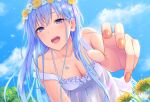  bra cleavage daidai_jamu dress emori_miku emori_miku_project no_bra see_through summer_dress 