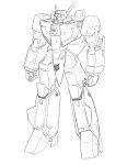  absurdres autobot clenched_hands cosmikaizer english_commentary greyscale highres insignia jetfire looking_ahead macross mecha monochrome no_humans science_fiction sketch solo transformers vf-1 vf-1s visor white_background 