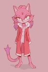  anthro bathrobe blaze_the_cat clothed clothing domestic_cat felid feline felis female fur genitals hair half-closed_eyes looking_at_viewer mammal mostly_nude narrowed_eyes navel open_clothing open_robe pussy qrog robe robe_only solo sonic_the_hedgehog_(series) standing 