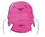  disembodied_hand female genitals goo_creature kkitten open_mouth pink_slime pussy simple_background slime_rancher smile spreading video_games white_background 
