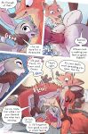  2021 absurd_res amadose anthro anthro_on_anthro anthro_penetrated anthro_penetrating anthro_penetrating_anthro anus balls canid canine cuckold dialogue disney english_text female female_penetrated fox genitals group group_sex hi_res judy_hopps knot male male/female male_penetrating male_penetrating_female mammal nick_wilde nude oral owen_(amadose) penetration penis profanity pussy sex speech_bubble text threesome tongue tongue_out vaginal vaginal_penetration zootopia 