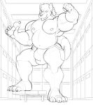  absurd_res boone giantboonehusky_(artist) hi_res himbo monochrome muscular 