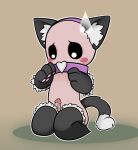  &lt;3 blush cat_tail clothing collar fake_cat_ears fake_ears genitals girly girly_clothing guppy_(boi) human isaac_(tboi) legwear male mammal paws penis solo stockings suspendedpain the_binding_of_isaac_(series) video_games young 