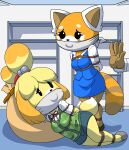  absurd_res aggressive_retsuko ailurid animal_crossing anthro bag bdsm bell blush blush_stickers bondage bound canid canine canis closet domestic_dog duo female gag hi_res isabelle_(animal_crossing) mammal nintendo office_lady pushing red_panda retsuko rope rope_bondage ryuseihikari sanrio shih_tzu toy_dog video_games 