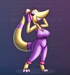  anthro big_breasts breasts camel_toe cleavage cloth clothed clothing curvy_figure fak&eacute;mon female headphones nintendo nipple_outline nipples paraboom pink_eyes pok&eacute;mon pok&eacute;mon_(species) pok&eacute;mon_uranium smile solo standing tg-0 tight_clothing video_games 