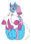  animal_genitalia animal_penis anthro balls belly big_balls big_belly big_breasts big_butt big_nipples big_penis blue_body blue_fur breasts butt cam_the_lopunny_(artist) canine_penis erection female fluffy fluffy_tail fur genitals gynomorph hair huge_breasts huge_butt huge_penis hyper hyper_breasts hyper_butt hyper_genitalia hyper_penis intersex looking_at_viewer lucario lussuria_(character) mega_evolution mega_lucario nintendo nipples penis pink_body pink_eyes pink_fur pok&eacute;mon pok&eacute;mon_(species) ponytail smiling_at_viewer solo thick_thighs video_games white_body white_fur 