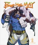  2020 abs accessory armpit_hair behemoth_(ff) biceps blue_body blue_eyes body_hair bottomwear brown_body brown_fur brown_tail bulge canid canine canis chest_tuft clothing duo eyes_closed final_fantasy fingerless_gloves foot_wraps fur gloves handwear headband horkeukamui loincloth male mammal mask merfiller_(artist) multicolored_body multicolored_fur muscular muscular_male muscular_thighs nipples pecs signature simple_background sports_mask sportswear square_enix tokyo_afterschool_summoners tuft two_tone_body two_tone_fur video_games white_background white_body white_fur white_tail wolf wraps wrestling wrestling_belt wrestling_mask 