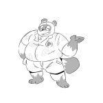  1:1 2021 animal_crossing anthro belly bottomwear canid canine clothing hi_res humanoid_hands javigameboy kemono male mammal nintendo overweight overweight_anthro overweight_male raccoon_dog shirt shorts simple_background solo tanuki tom_nook_(animal_crossing) topwear video_games white_background 