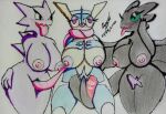  anthro big_breasts breasts crossgender dragon dreamworks female female/female greninja group hand_on_breast hand_pussy haunter hi_res how_to_train_your_dragon luxury_furart masturbation night_fury nintendo pok&eacute;mon pok&eacute;mon_(species) scalie tail_fetish tail_masturbation tail_play tongue tongue_out tongue_penetration toothless video_games western_dragon 