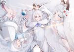  aliasing animal_ears braids long_hair staff tagme_(artist) tagme_(character) white_hair 