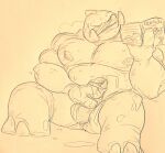  alien anthro disney erection gantu genitals hi_res lilo_and_stitch looking_at_porn male masturbation muscular muscular_anthro nipples pecs penile penile_masturbation penis reading sketch solo traditional_media_(artwork) wuffinarts 