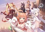  animal_ears dress group long_hair red:_pride_of_eden reimin tagme_(character) twintails 