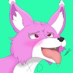  &lt;3 &lt;3_eyes 1:1 ambiguous_gender anonymous_artist anthro bodily_fluids canid canine hi_res mammal open_mouth saliva solo tongue tongue_out 