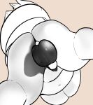  absurd_res anthro balls belly big_breasts black_balls black_genitalia breasts canid canine canis domestic_dog genitals hi_res intersex mammal maria navel overweight overweight_anthro solo view_from_below wffl_(artist) 