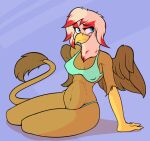  anthro avian breasts clothing creamyowl female gryphon mythological_avian mythology solo 