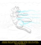  anthro black_and_white breasts clothed clothing comic female fidchellvore hildegard_(fidchellvore) lucario monochrome nintendo partially_clothed pok&eacute;mon pok&eacute;mon_(species) solo text video_games 