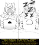  anthro black_and_white comic duo female fidchellvore hildegard_(fidchellvore) lucario monochrome nintendo pok&eacute;mon pok&eacute;mon_(species) snorlax video_games vore 